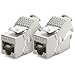 Produktbild deleyCON 2x Keystone Modul CAT 6a Jack - Vollgeschirmt STP RJ45 Buchse Werkzeugfrei Dank Snap-In Montage CAT Rohkabel 500 MHz 10 Gbit/s