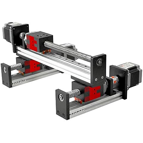 FUYU FSL40 Linear Guide Stage Motion Slide Actuator XY Translation Stage XYZ Table 300mm Stroke Work Size X,200mm Stroke Work Size Y Ball Screw Module DIY Router [XY Stage-H1 Type] Cover