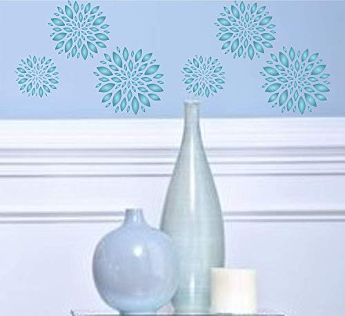 Flower Pattern Stencil, 10.5 X 13.5 Inch (L) - Template Allover Wallpaper Stencils For Painting Template #TOP2