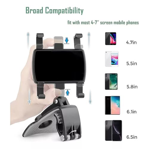 Suporte Genérico Para Carro Montagem Em Espelho Retrovisor Rotação 360 Graus Preto Para A Maioria Do