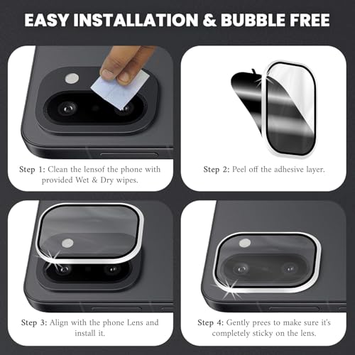 Image of FabeKee Camera Lens Protectors for OnePlus 15R Tough HD Individual Aluminum Alloy Lens Ring Cover, Scratch Resistant, Full Lens Cover| Silver
