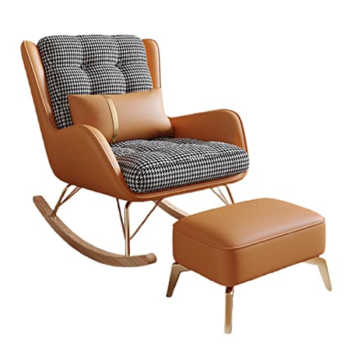 FLORIG for Nursery, Recliner Comfy Chair with Lumbar Pillow and Footrest, with Armrest,Leisure Armchair for Living Room,Side Accent Chair