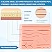 Spectabilis Suture Practice Pad Realistic Three-Layer Silicone Skin Kit with 14 Pre-Cut Wounds, Best Gift for Medical Students Training