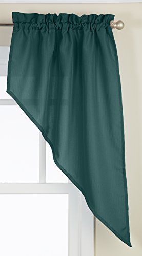 Lorraine Home Fashions Ribcord Swag Pair, 54-Inch x 38-Inch, Evergreen