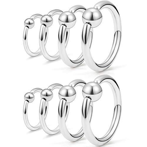 SCERRING 8PCS 20G 16G 14G 12G Stainless Steel Captive Bead