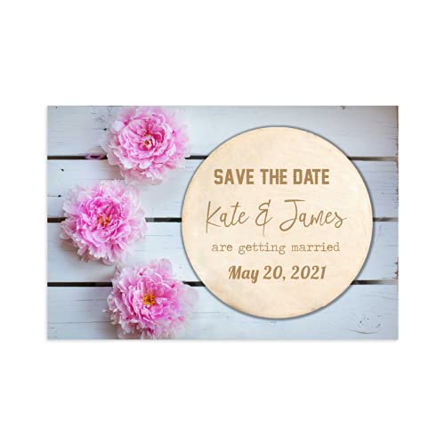 Engraved Wedding Magnets, Wedding Favor Magnet, Personalized Wooden Wedding Magnets, Wedding Gifts, Favors For Guests, Rustic Round Wooden Wedding Favour Magnets (2.4 Inch(6cm), 30PCS)