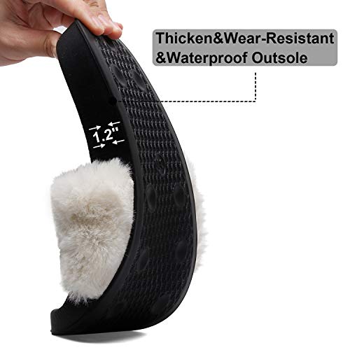 Image of Spesoul Slides for Women Womens Slippers Fur Fuzzy Fluffy for House Bedroom
