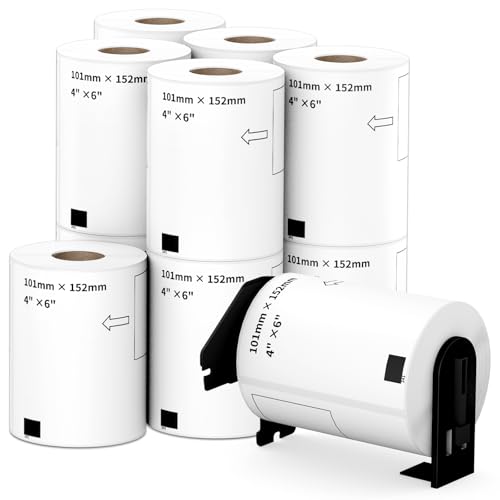Anylabel Compatible 4" x 6" Shipping Labels Replacement for DK-1241 Compatible with Brother QL Label Printers (12 Rolls + 1 Frame, 200 Labels/Roll)
