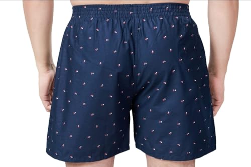 Image of Men's Cotton Printed Regular Fit Boxer Shorts | Soft & Breathable Innerwear | Comfortable Boxers | Lightweight & Stylish Nightwear