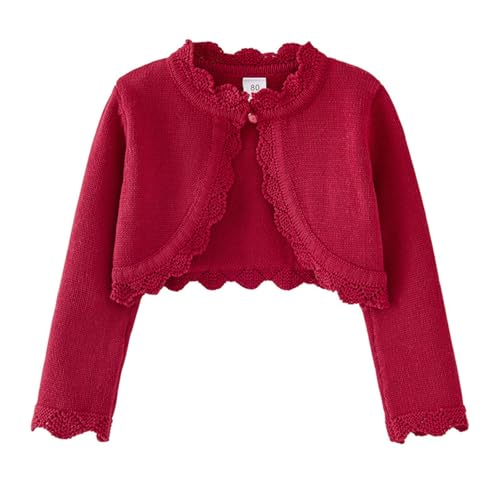 Toddler Girls Knitted Shrugs Cardigan Sweaters Kids Casual Cute Button Cover Up Sweaters Long Sleeve Cropped Jacket2