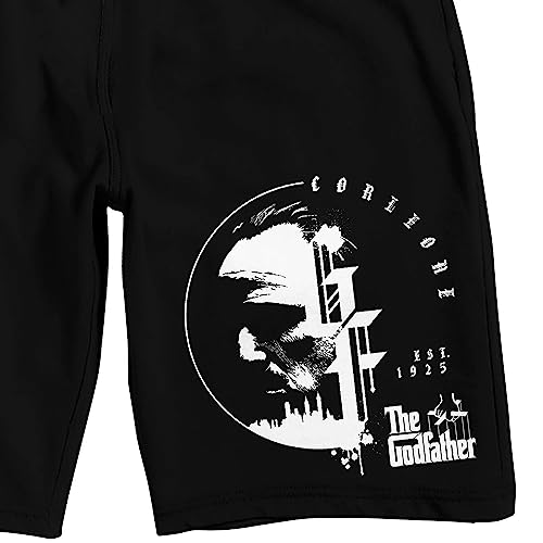 The Godfather Vito Corleone Icon Men's Black Sleep Pajama Shorts2