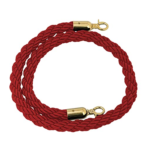 Corde de Poteau Torsadée Noir 1m | Idéale pour Guider vos Invités avec Élégance