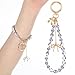 Yolev Beaded Camera Charm Strap Blue Keychain Wristlet Bracelet For Women Digital Camera Phone Charm Wrist Strap Aesthetic Bracelet Key Ring For Car Keys