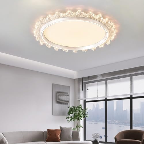 Plafonnier LED réglable blanc 54cm avec télécommande pour salon - 6