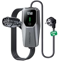 VDLPOWEREU Typ 2 Ladekabel, 3.6KW Ladekabel Elektroauto Typ 2 mit Schuko, 5M 16A Tragbare EV Ladegerät, LadekabelEV Auto, IP65 (IEC 62196-2)，Kompatibel mit MG4, Peugeot, Tesla, e-208 – Ansicht 1