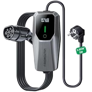 VDL POWER – VDLPOWEREU Typ 2 Ladekabel, 3.6KW Ladekabel Elektroauto Typ 
