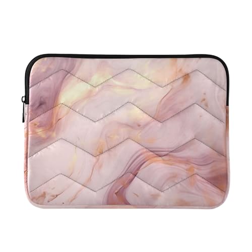 Funda para portátil mármol rosa dorado de 13-14 pulgadas miniatura 1