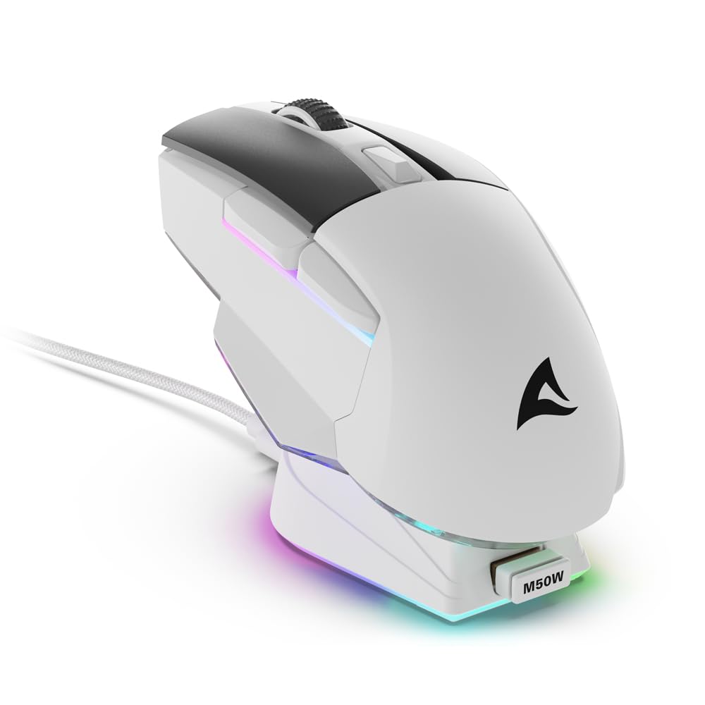 Sharkoon SGM50W mouse Giocare Mano destra RF Wireless + USB Type-A Ottico 6400 DPI