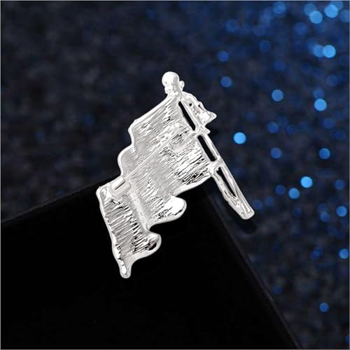 Image of Enamel Brooch Pin For Women Men, Vintage American Flag Crystal Lapel Pin, Christmas Brooch Suit Dress Clips Accessory Gift