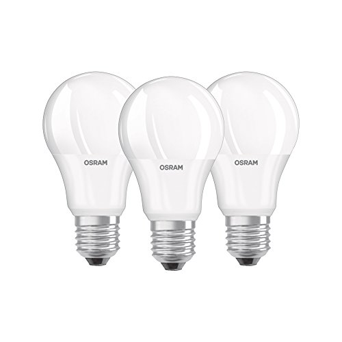 Osram Lampadine LED Goccia, 8.5W Equivalenti 60W, Attacco E27, Luce Calda 2700K, Confezione da 3