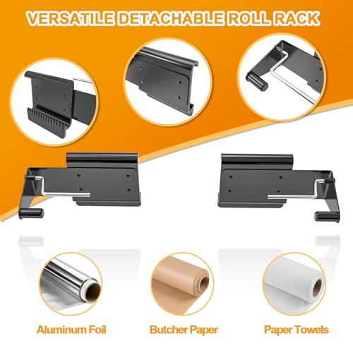 Grill Accessories for Traeger P.A.L. Pop-and-Lock Accessory Rail, Adjustable Paper Towels Holder & Storage Bin & Hooks for Traeger Timberline, Timberline XL, Ironwood, Ironwood XL, Flatrock Grill by BBQ-PLUS - Image 3