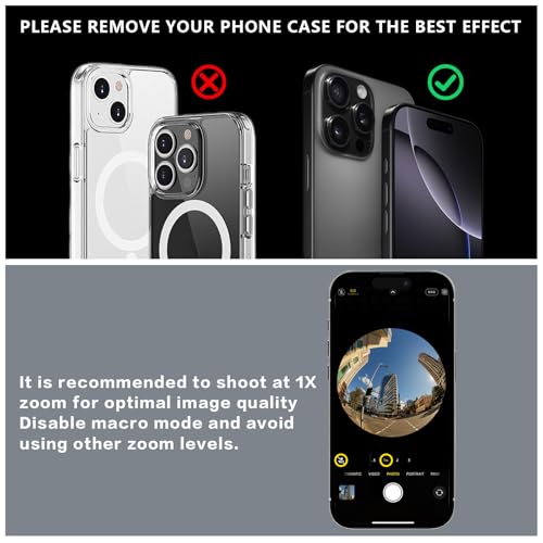 Lente ojo de pez para smartphone Android e iPhone 15 con clip de 235 grados 6