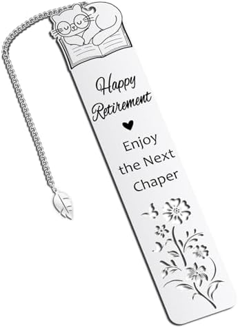 Retirement Bookmark Gift - 'Enjoy The Next Chapter' Compass Design For Retirees, Teachers, Coworkers