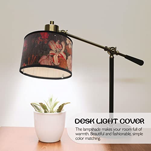 Lurrose Printed Lamp Shades Colorful Lamp Shade Vintage Drum Lamp Shade Unique Lamp Shades Trendy Decorative Handmade Drum Shade For Living Room, Bedroom, Office #TOP6