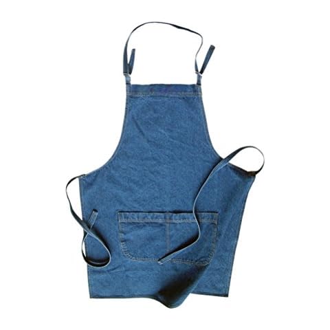 Bronta Mill Denim Apron with Twin Pockets for Men and Women - Chef Work DIY - Stonewash Cover