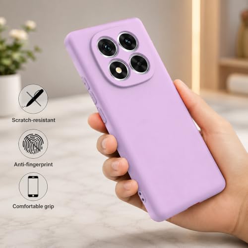 Image of Back Cover for Mi Redmi Note 14 Pro 5G / 14 Pro 4G | Full Camera Protection | Premium Liquid Silicon Case | Flexible Bumper Case for Mi Redmi Note 14 Pro 5G / 14 Pro 4G / Poco X7 5G (Purple)