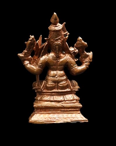 Image of Copper god Idols Raja Rajeshwari, 3.3 inches 280 Gram, Patina Antique Finish, Pack of 1 Piece