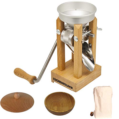 ESCHENFELDER Flockenquetsche Komplett-Set ALU (Holzschale, Deckel und Abdeckung)
