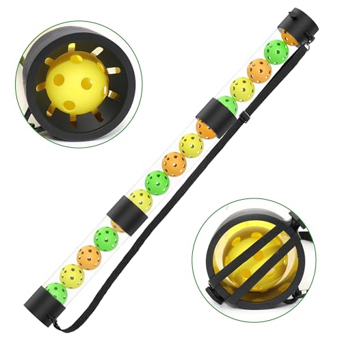Asyxstar Pickleball Pickup Tube Retriever & Ball Hopper Storage with Strap Pickle Balls Tube Pickup