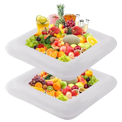 RAYMEA Inflatable Ice Serving Bar 2 PCS, Portable Salad Ice