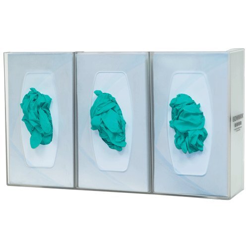 BOWMAN - Glove Box Dispenser - Triple with Dividers 17.08"W x 10.11"H x 4.22"D (3 Pack)