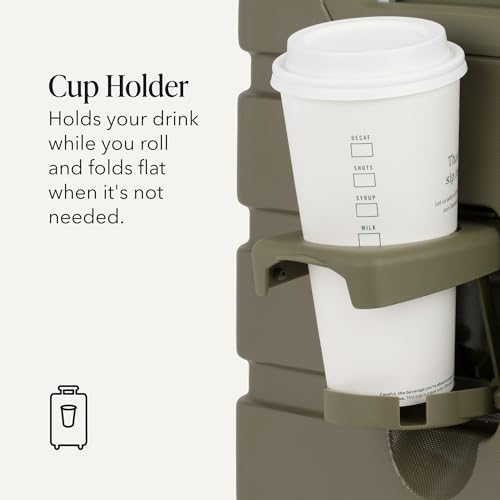 Image of SWISSGEAR Signature Hardside Expandable Carry-On Spinner Luggage, ABS Construction, TSA-Friendly Lock, and Built-In Cupholder, White, 19-Inch, Olive Branch, Carry-On 19-Inch, Signature Hardside