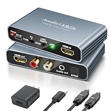 8K eARC HDMI Audio Extractor Converter, 4K@120Hz ARC HDMI Adapter to Optical/SPDIF RCA 3.5mm AUX Audio Adapter Converter Splitter Support LPCM 5.1/DTS/DSD for Laptop/TV Box/DVD/PS5/Soundbar/Speaker