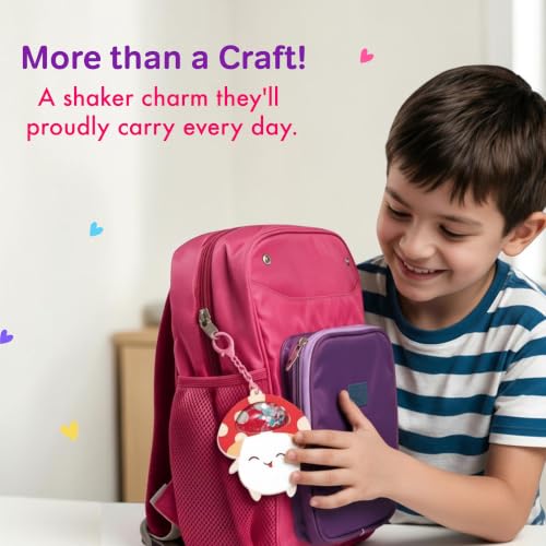Image of Chalk & Chuckles Joydomes Magic Mushroom, DIY Shaker Keychain & Bag Charm