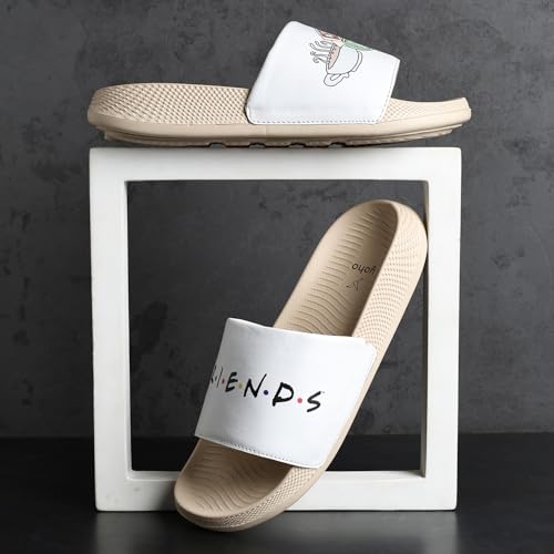 Image of YOHO Sliders for Women | Comfortable and Lightweight Slides | WB Cartoon & Comic Characters: Tom & Jerry, Big Bang Theory, Friends, Games of thrones and Wonder Woman Footwear for Girls