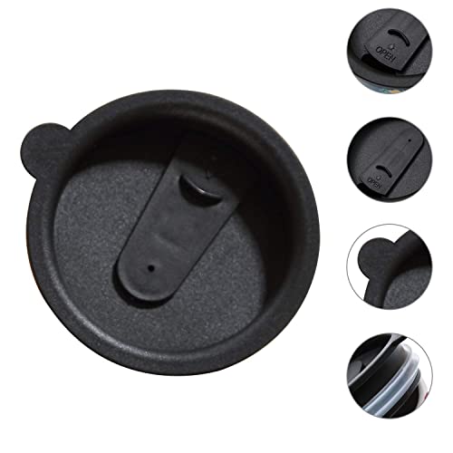 Topadorn Reusable Mug Lid - Suitable for Ceramic Coffee Travel Latte Cups, Black