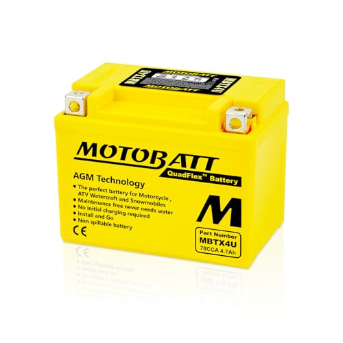 MotoBatt MBTX4U Replaces YTZ5S YTX4LBS YT4LBS YB4LA YB4LB