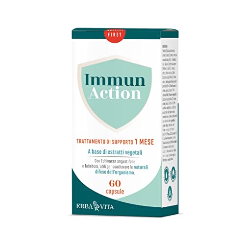 Erba Vita Immun Action Capsule Integratore Alimentare Con Echinacea E Tabebuia Per Coadiuvare Le Naturali Difese Dell’Organismo