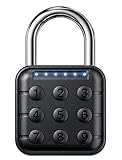 TLYITU Combination Padlock – Combination Lock with 6-Digit Code, Digital Padlock with Keyless Entry, IP67 Waterproof Zinc Alloy Lock for Locker, Gym, Travel, Outdoor, Gate (Black)