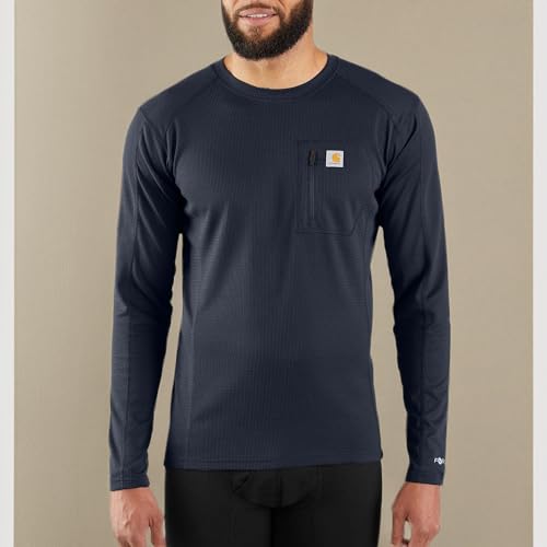 Carhartt Base Layer Men's Force Midweight Tech Thermal Base Layer Long Sleeve Shirt, Navy, X-Large2