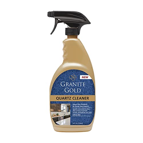 Granite Gold Quartz Cleaner Spray for Caesarstone, Cambria, Silestone and All Other Quartz Countertop Surfaces, 24 Fl Oz (Pack of 1)