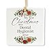 My First Christmas as a Dental Hygienist 2023 Ornament - Square Shape - Gifts for Merry Xmas Dental School Clinic National Dentist Dentistry Operator Party, 3x3 Inches, Ceramic