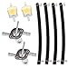 HURI Lot de 2 Robinets à essence 6mm avec Tuyaux d'essence Filtre à essence pour moto ATV Buggy Commutateur vélomoteur Ditbike ATV Quad Pitbike Scooter Cyclomoteur Mobylette