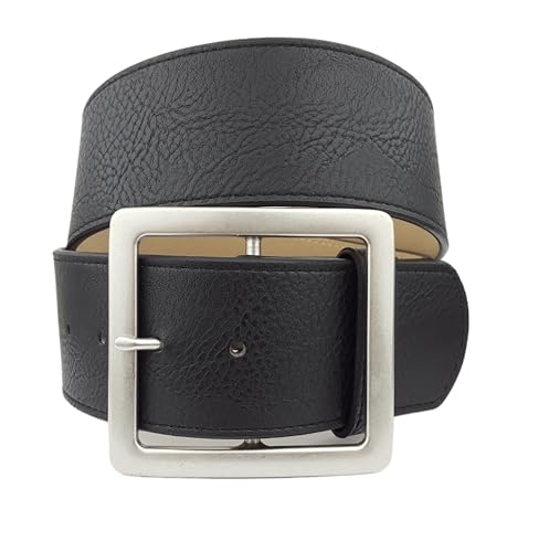 Wide Belt in Silver Square Buckle