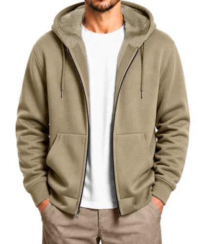 SCODI Hoodies for Men Zip Up Heavyweight Fleece Sweatshirt Thick Jacket 2XL - image 1