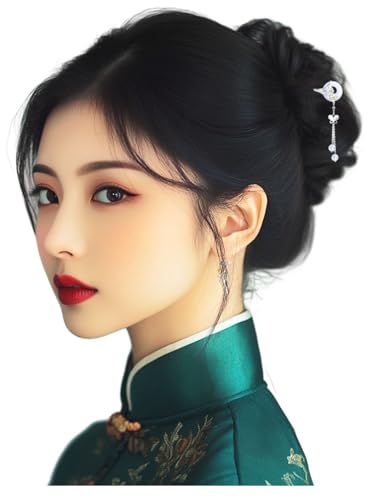 Pince à cheveux fleur en argent HangErFeng 868 chignon élégant